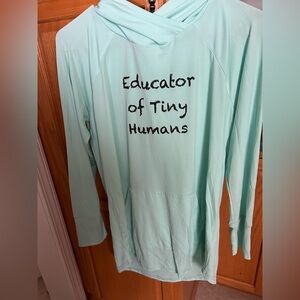 Mint Green Women’s lightweight Sweatshirt - Educator of Tiny Humans
